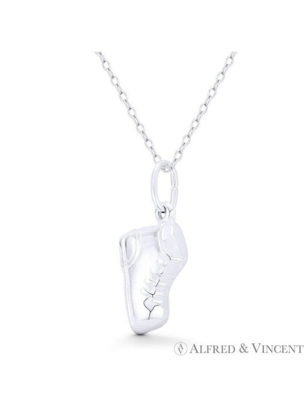Baby Boot / Shoe 3D Motherhood Charm Pendant in .925 Sterling Silver